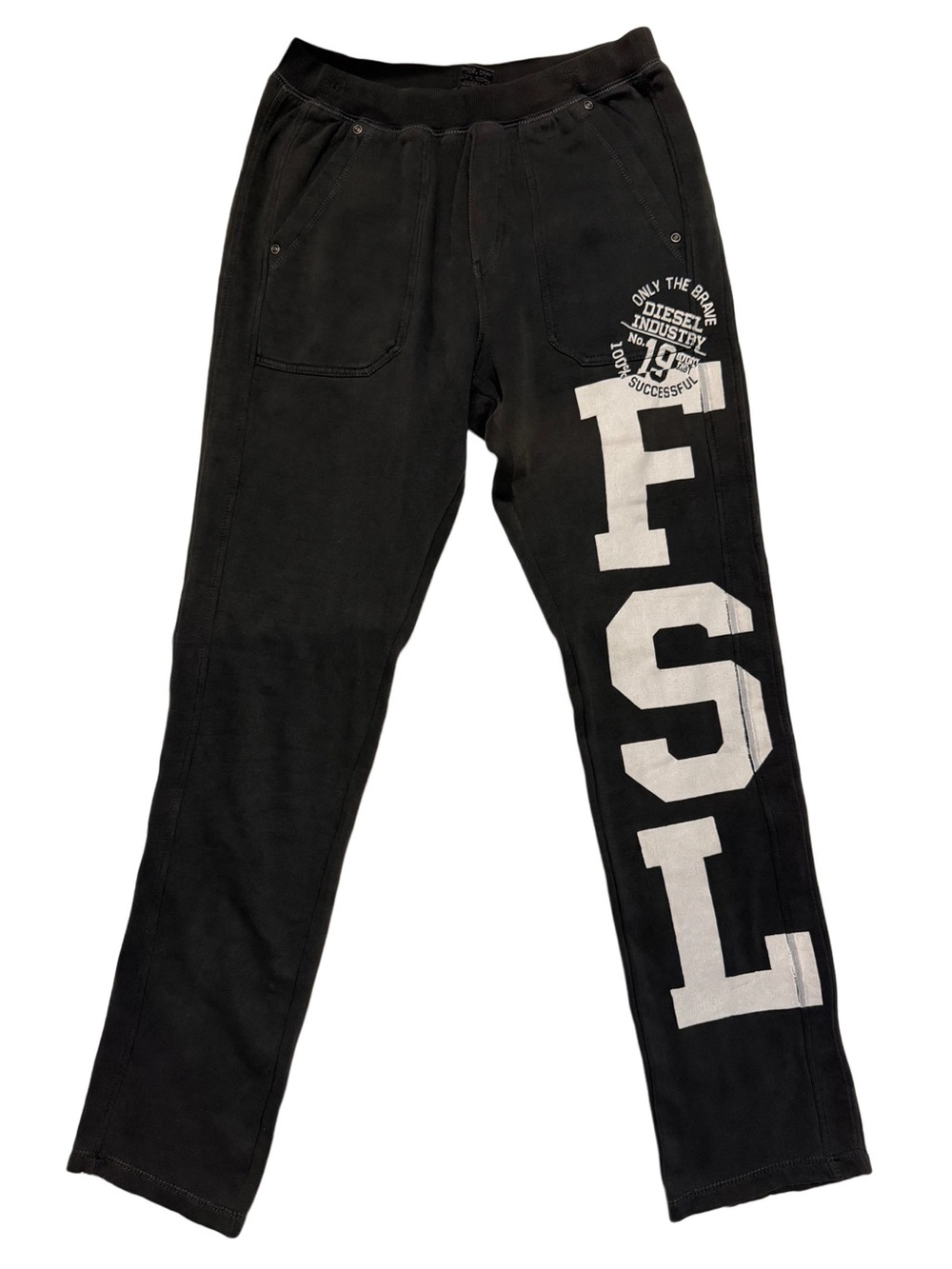 NWT Diesel Industry Kids Size 14 Graphic Jogger Sweatpants Black Only The Brave